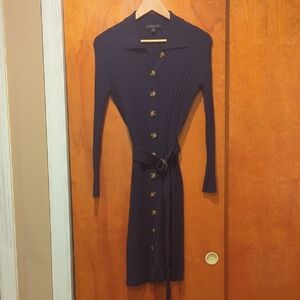 Ann Taylor Navy Sweater Dress